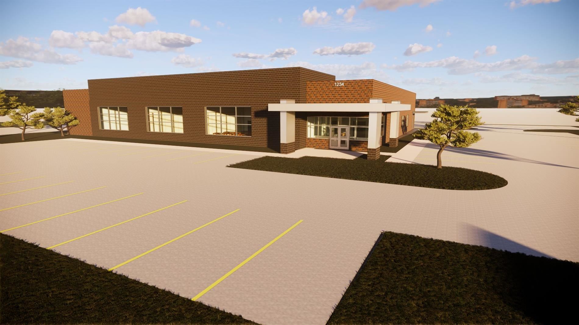Rendering of the Bonser-Thomas Welcome and Enrollment Center
